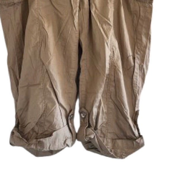 Deja Bleu Cargo Pants Y2K Revival Utility Chic Tan Size 20 Streetwear - Picture 5 of 7